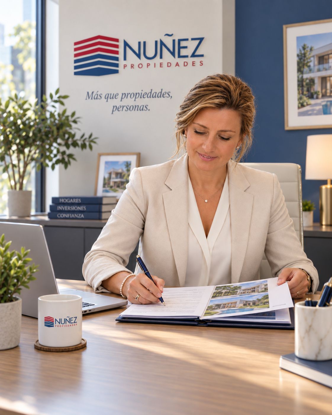 Andrea Nuñez trabajando